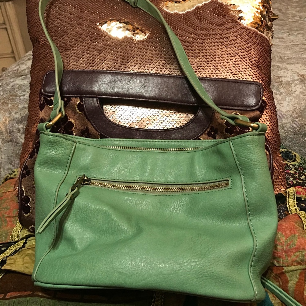 MMS design studio mint green faux leather purse - Picture 4 of 9